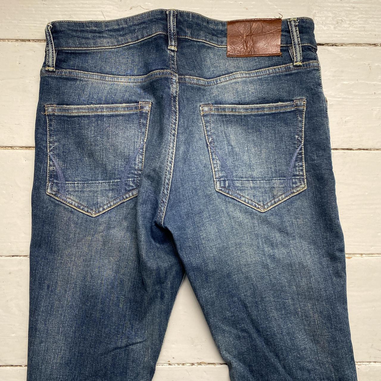 All Saints Rex Slim Fit Jeans Navy Stonewash
