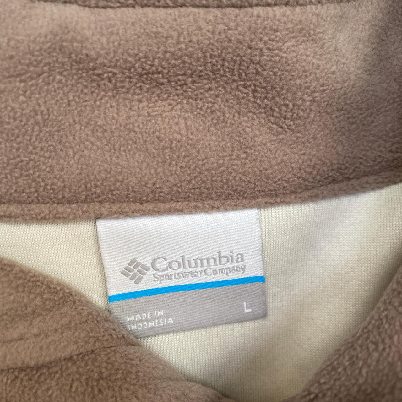 Columbia Thermal Cream White and Brown Quarter Zip Jumper (L)