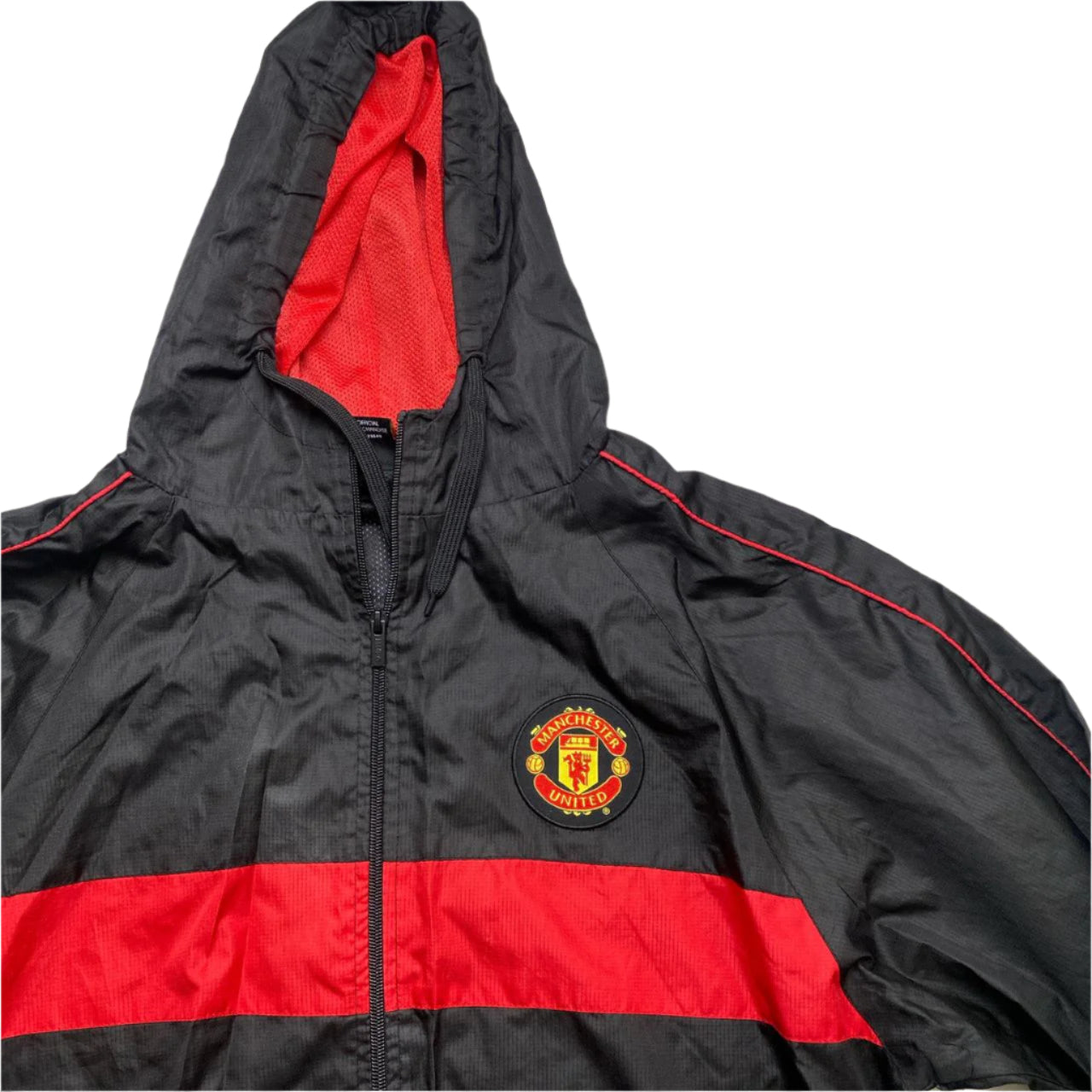 Manchester United Black and Red Windbreaker Shell Jacket (L)