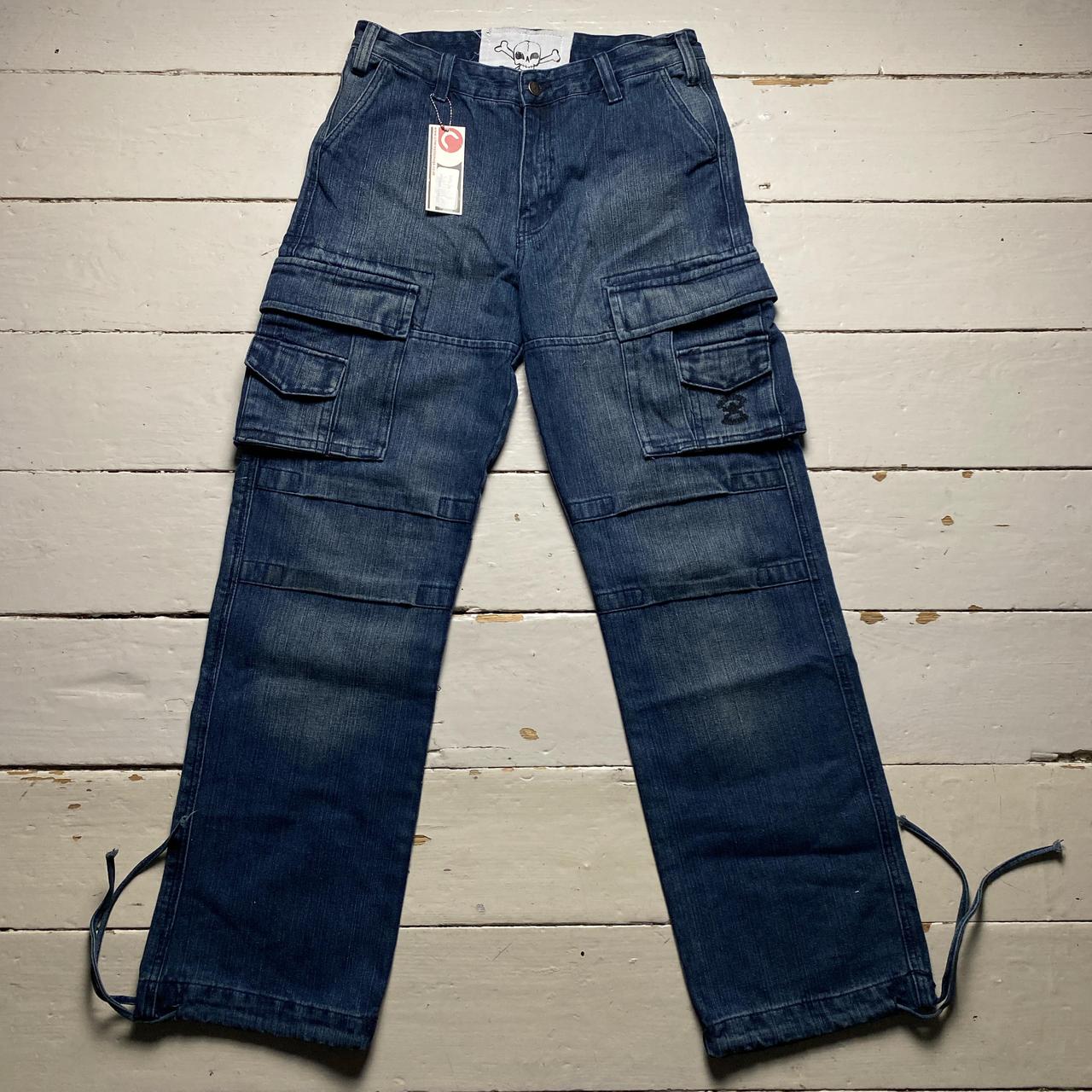 Criminal Damage Baggy Cargo Jeans Trousers