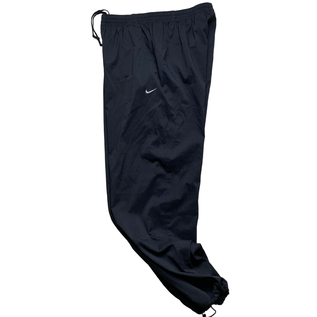 Nike Vintage Swoosh Black and White Shell Trackpant Baggy Bottoms (L)