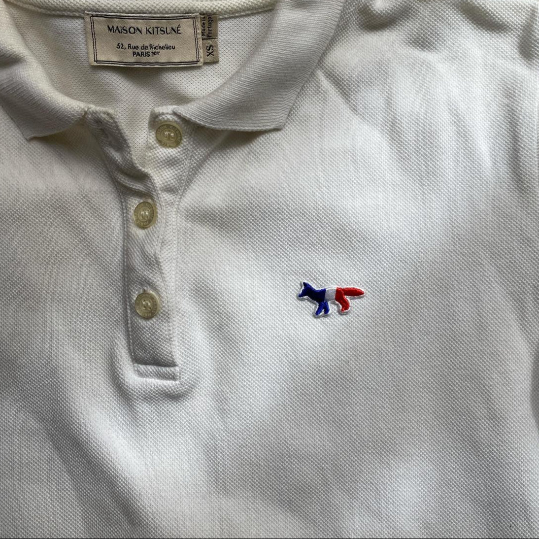 Maison Kitsune White Polo Shirt (XS)