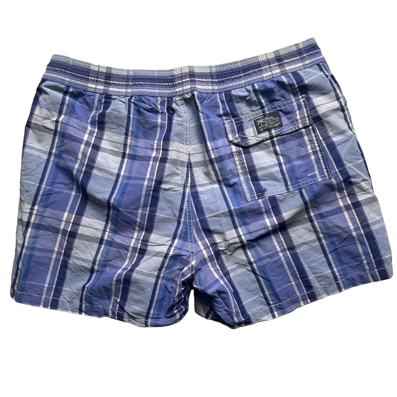 Polo Ralph Lauren Blue and White Checked Shorts (L)