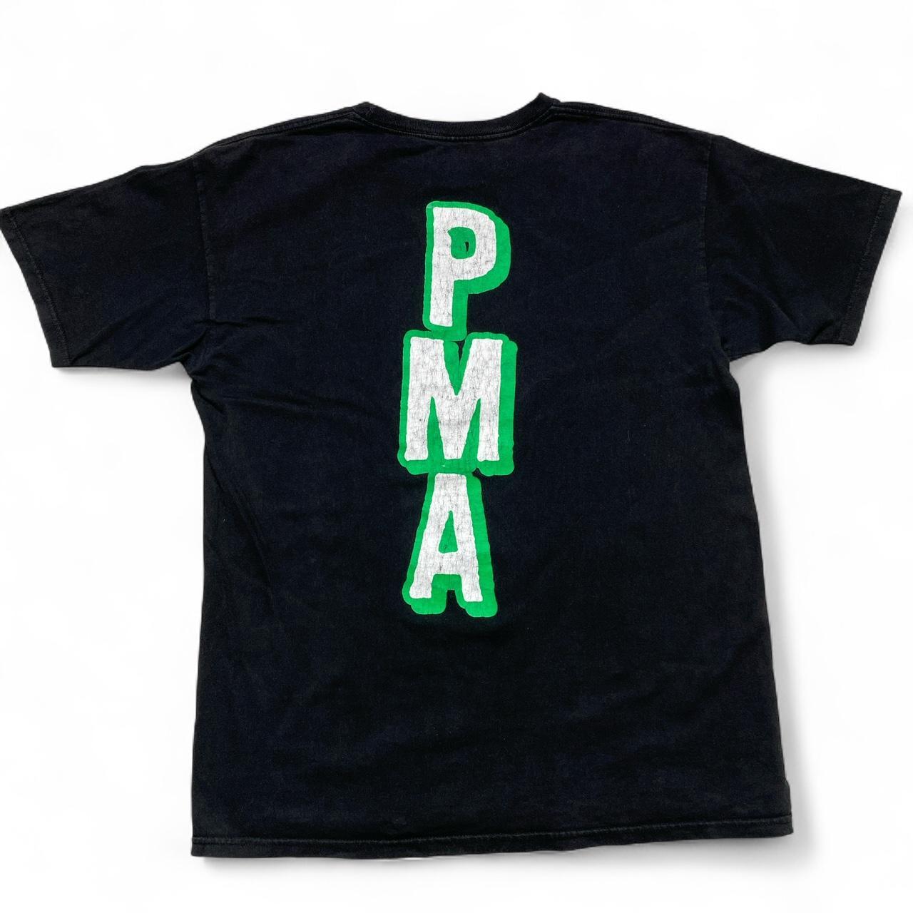 Pleasures Mental Attitude Black Green and White T Shirt (L)