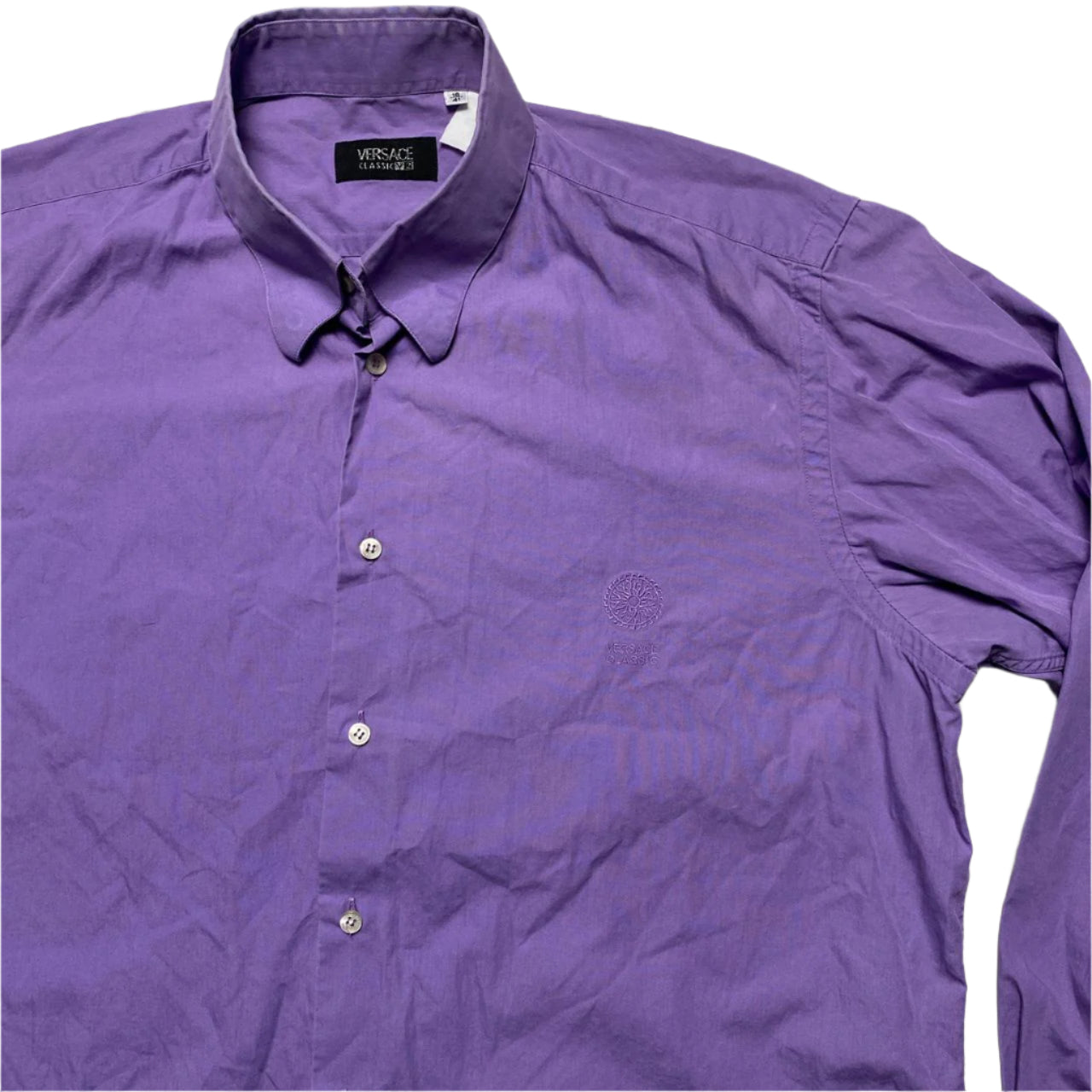 Versace Classic V2 Vintage Purple Long Sleeve Shirt (M)