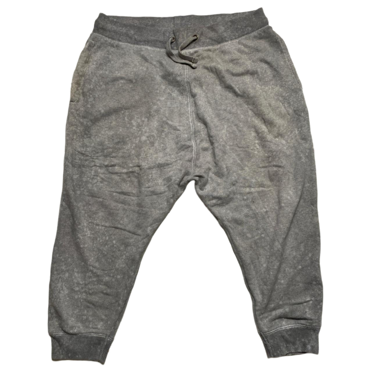 AllSaints Baggy Low Crotch Grey Bleached Joggers (XL)