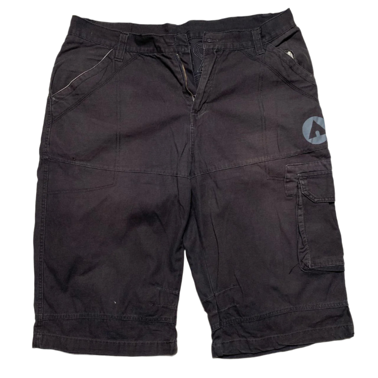AirWalk Black ad Grey Cargo Shorts (W 36)