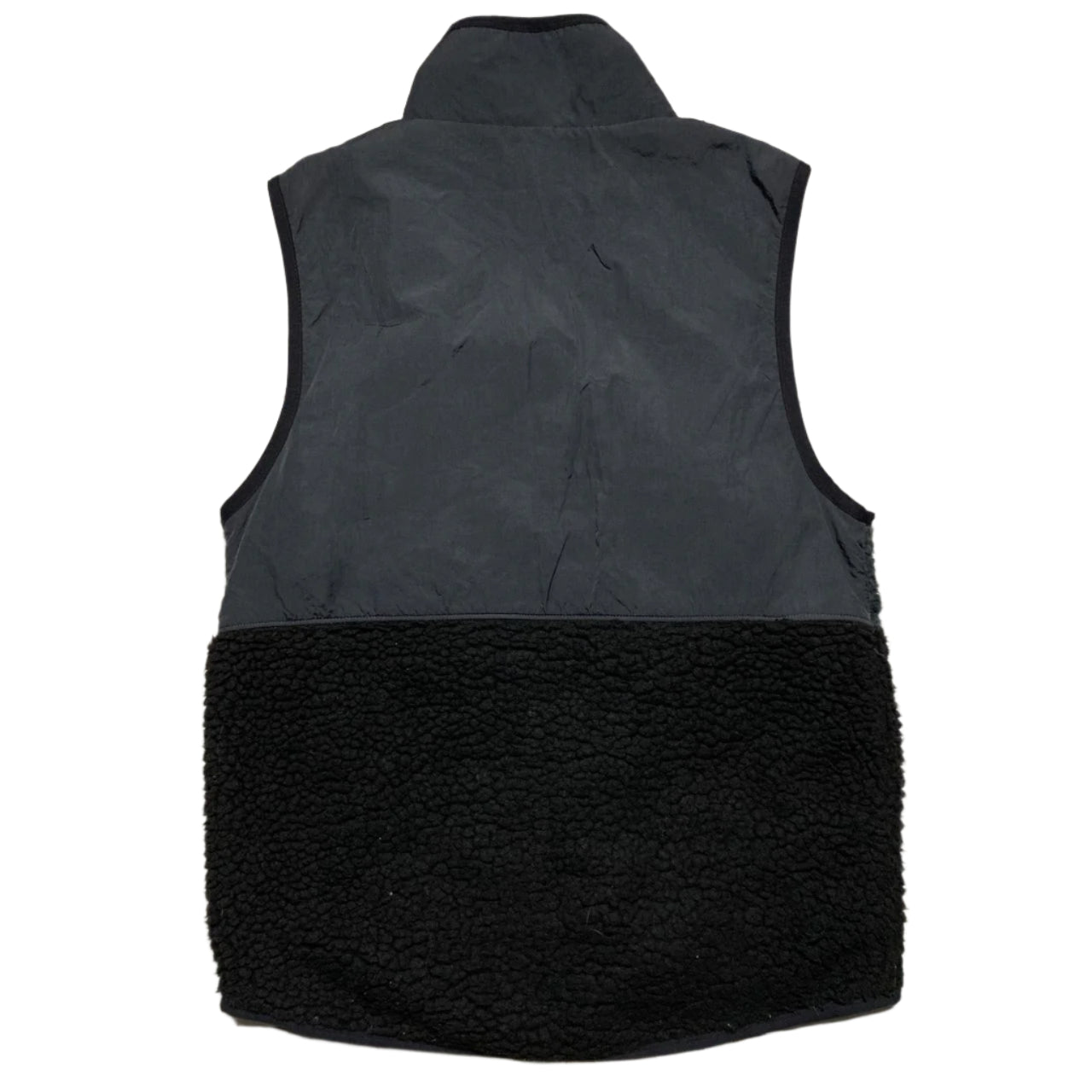 Nike Black and Grey Sherpa Fleece Gilet (S)