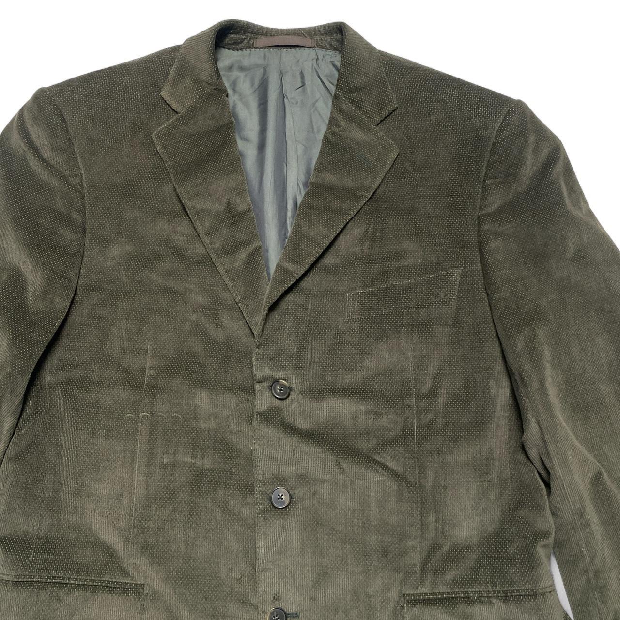Ermenegildo Zegna Suede Khaki Olive Green Suit Jacket (L)