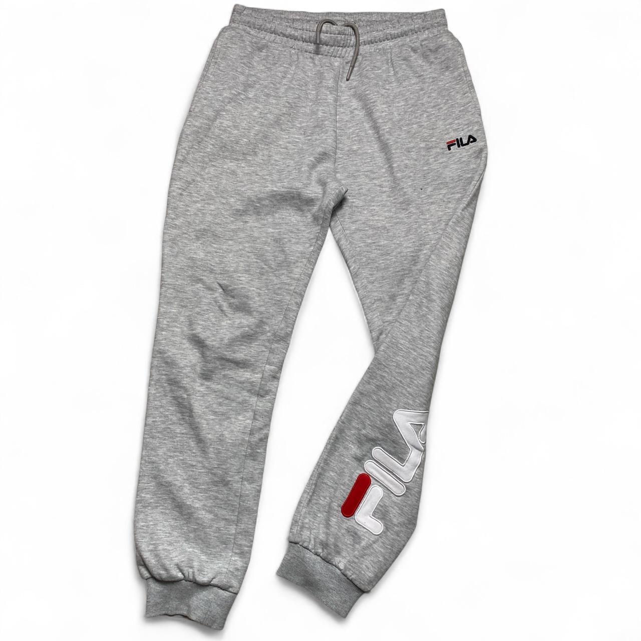 Fila Grey Slim Straight Big Spellout Joggers (M)