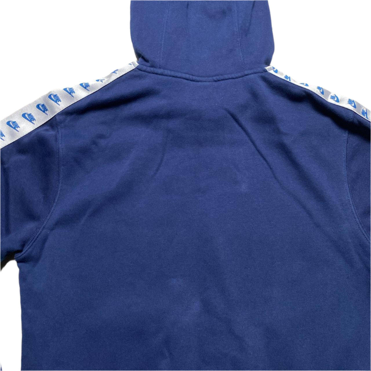Nike Navy and White Swoosh Hoodie (S)