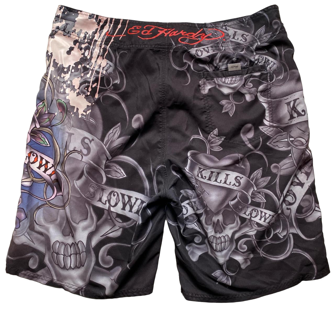 Ed Hardy Hearts and Skulls Shorts (38W)