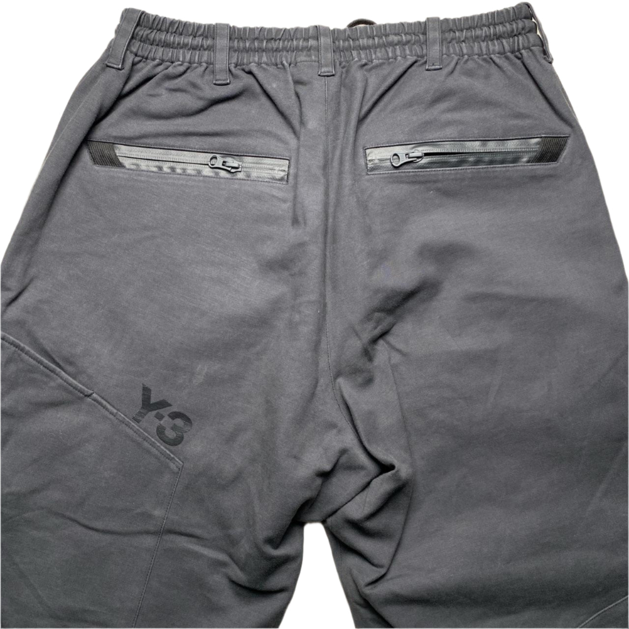 Y-3 Yohji Yamamoto Black Low Crotch Cargo Trouser Bottoms (M)