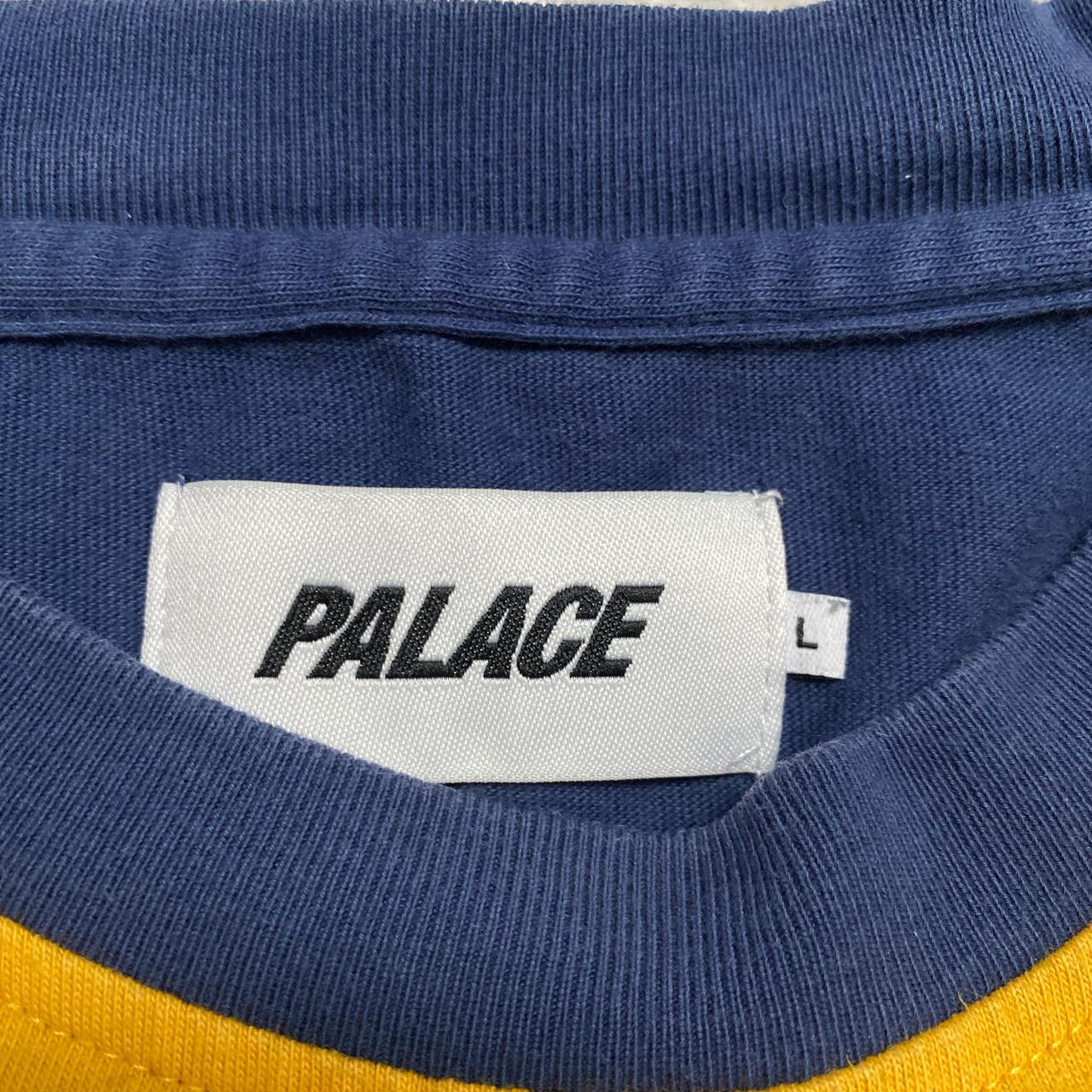 Palace Navy and Yellow Long Sleeve T Shirt (L)
