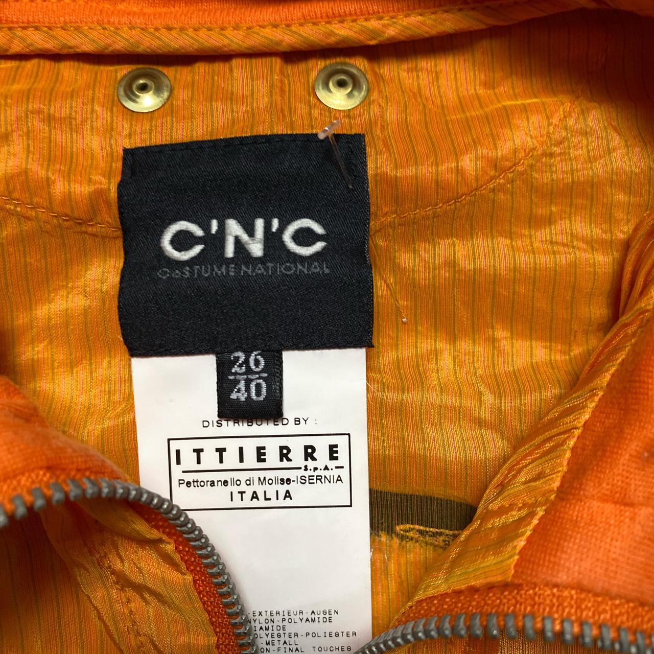 Costume National Orange Lightweight Womens Windbreaker Grande Ballroom Jacket (XS)