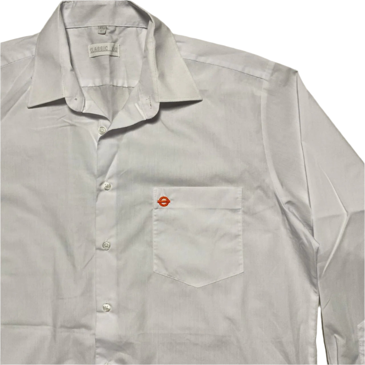 Workwear White and Orange Long Sleeve Shirt (XL)