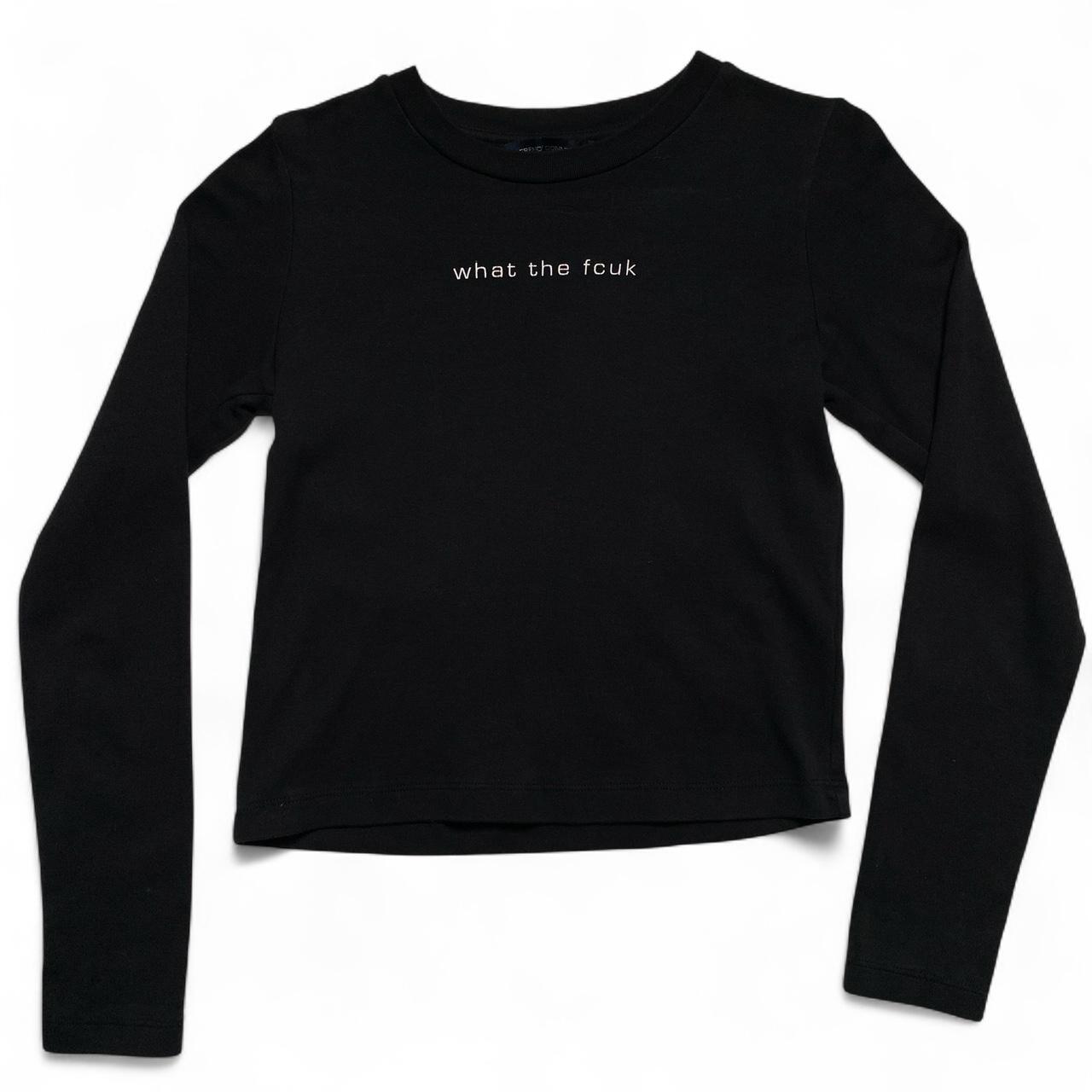 What the FCUK French Connection Spoof Black and White Long Sleeve (XS)