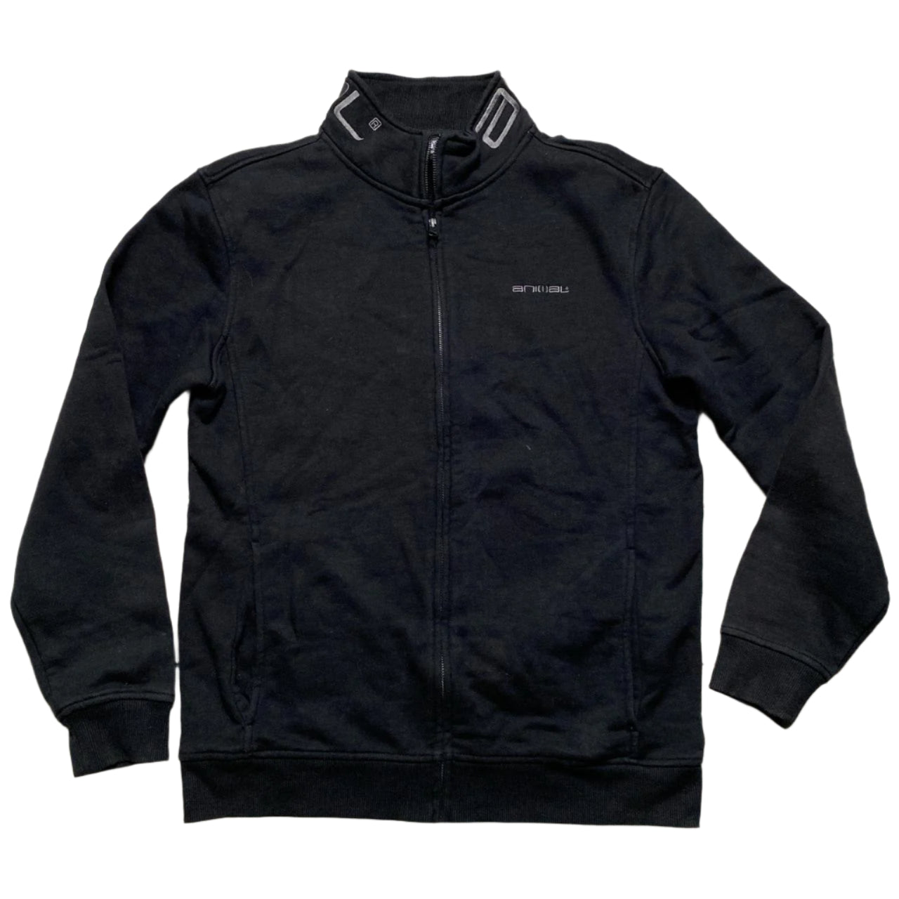 Animal Black and Grey Zip Jumper (M)