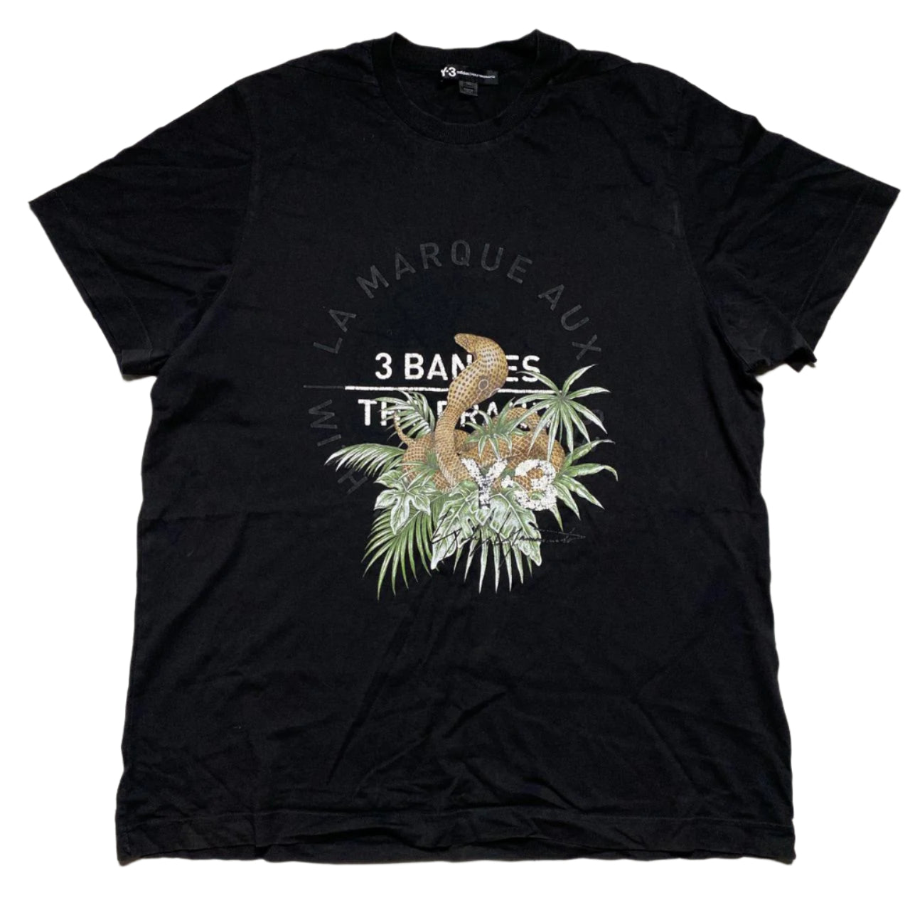 Y-3 Black Snake in the Bushes T Shirt (2XL)