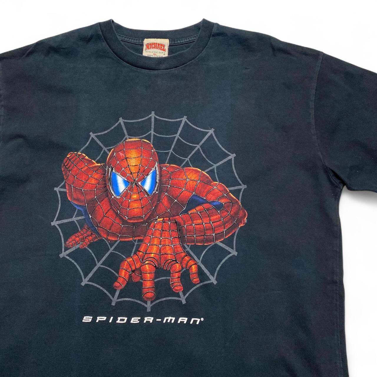 Spiderman Vintage y2k Black and Red Michael T Shirt (XL)