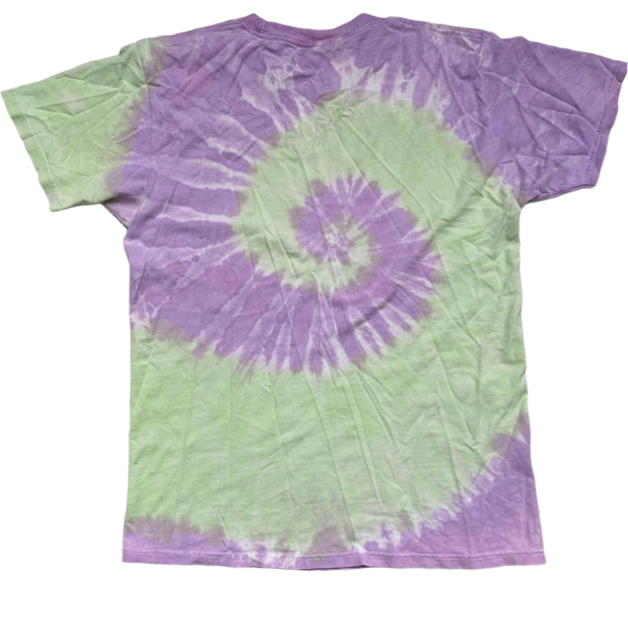Stussy Tie Dye Purple Green and Black T Shirt (M)