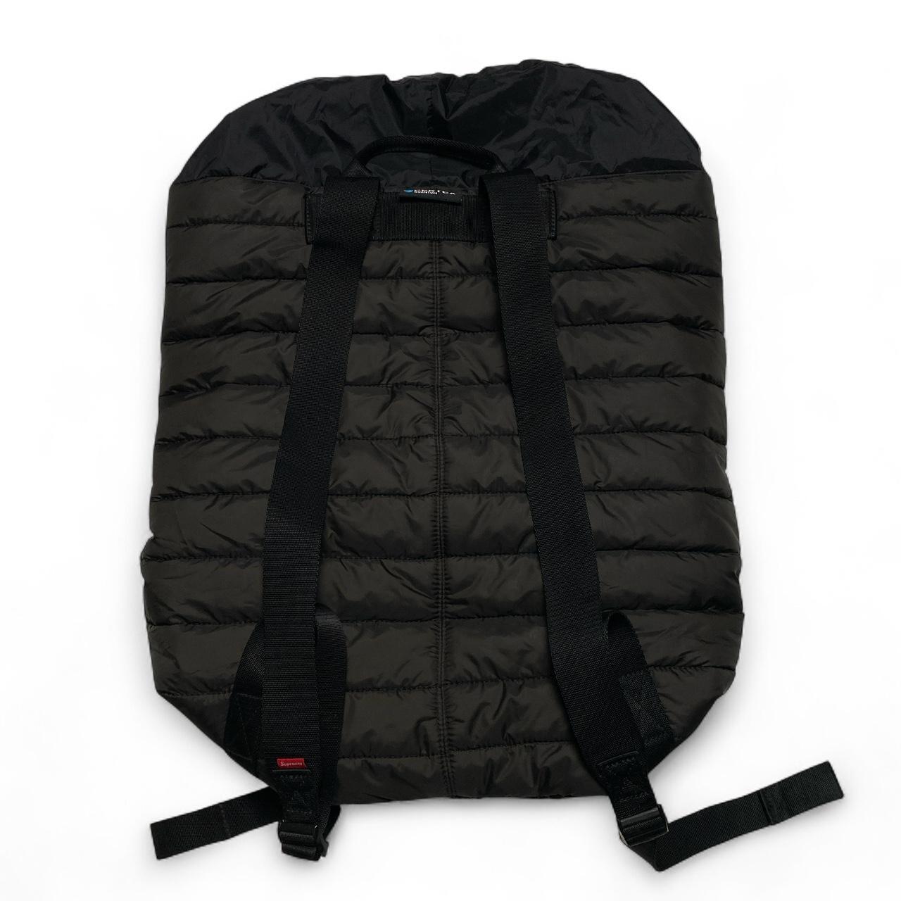 Supreme Pertex Quantum Puffer Down Filled Jacket Black and White Box Logo Backpack Bag