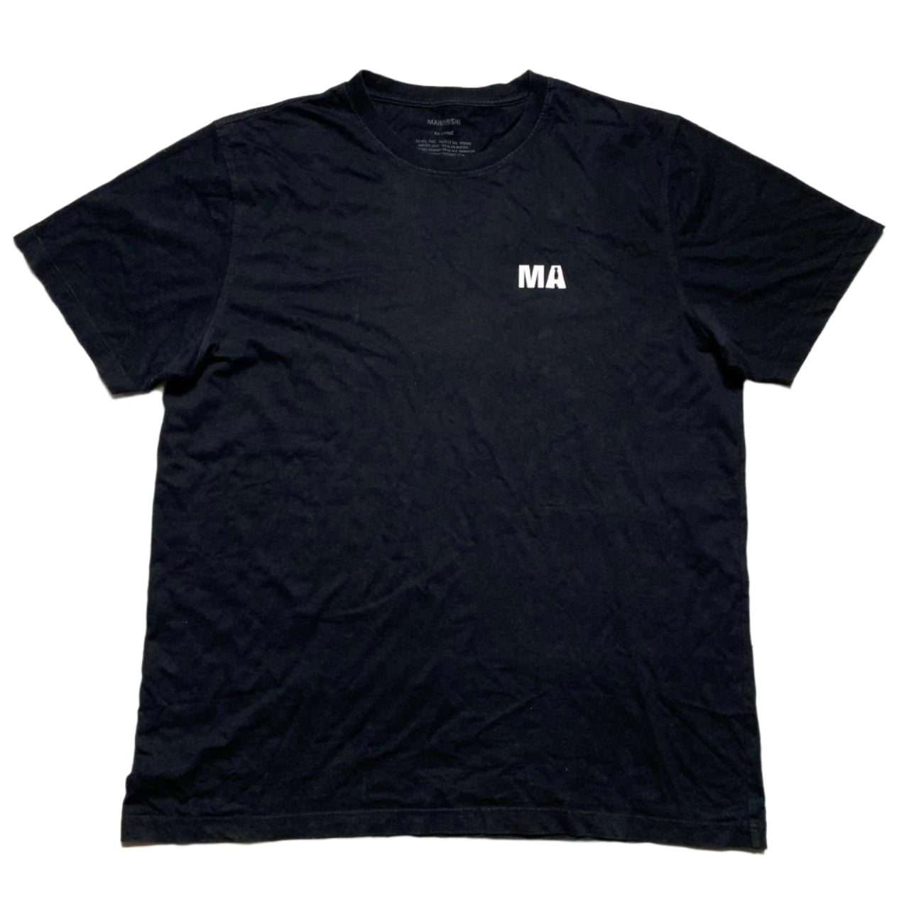 Maharishi Pacifist Military Design Black and White T Shirt (2XL)