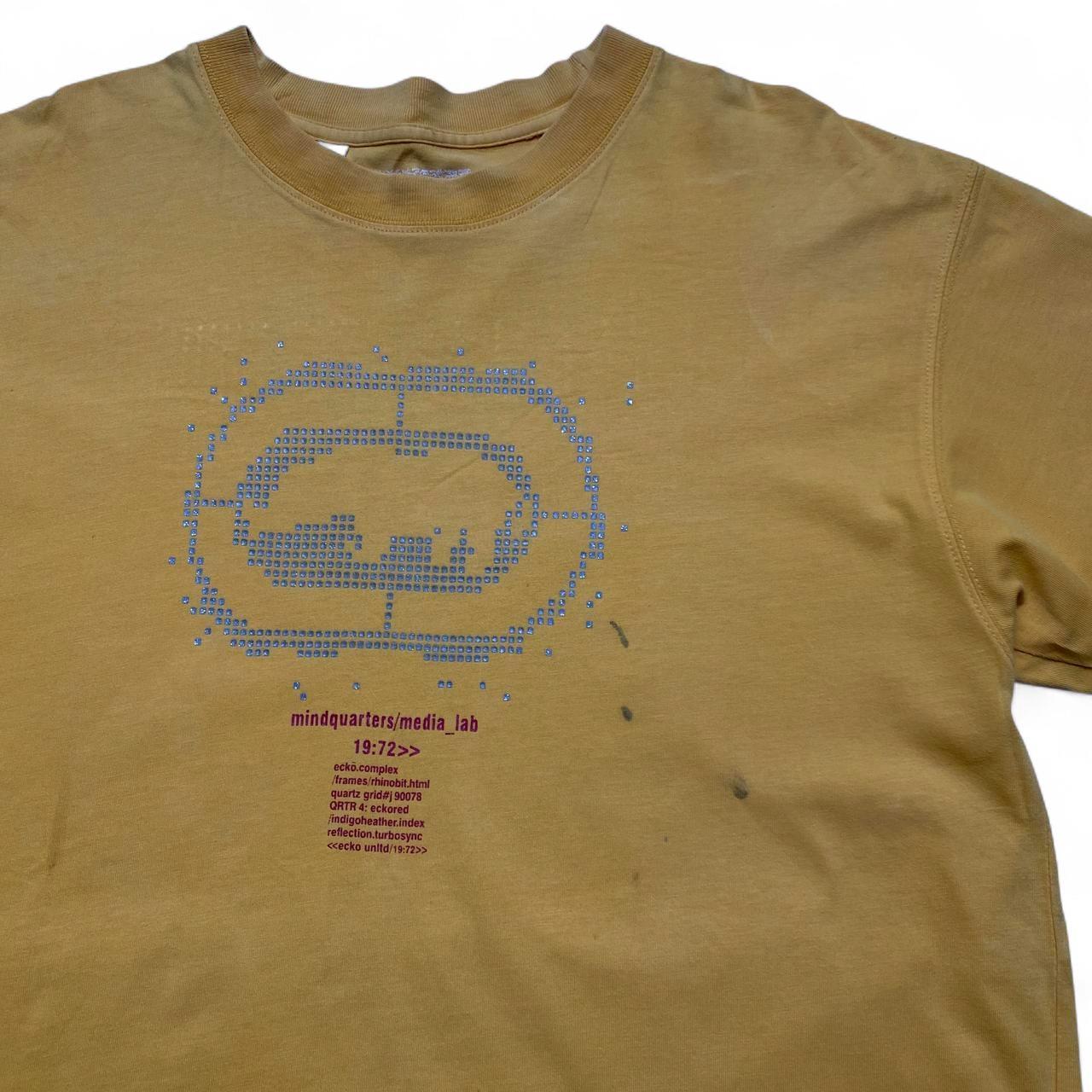 Ecko Unltd Vintage y2k Yellow Graphic Rhino T Shirt (L)