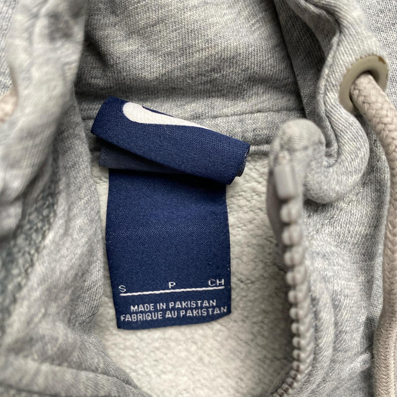 Nike Grey and White Swoosh Hoodie (S)