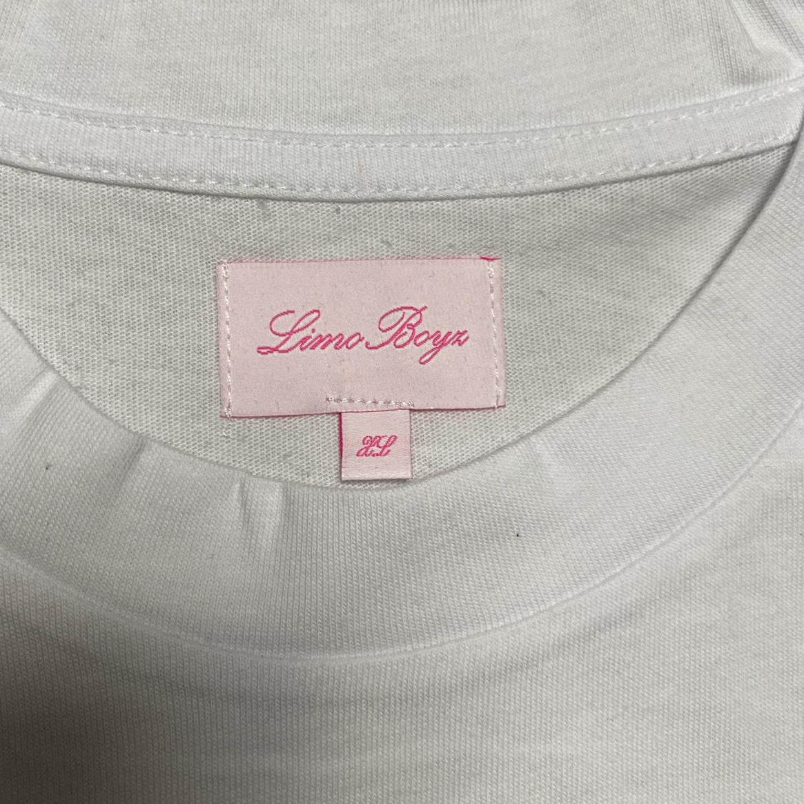 Limo Boyz White and Pink Puff Print T Shirt (XL)