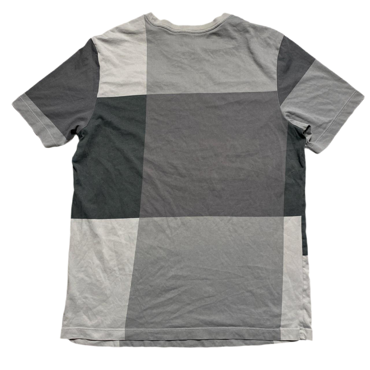 Nike Running Reflective Checked Patchwork Grey Black and White Shorts and T Shirt Set (L)