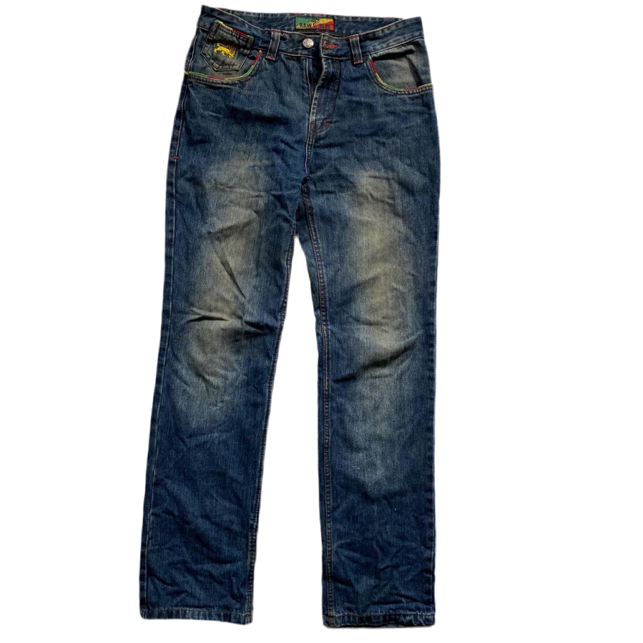 Raw Blue Vintage Rasta Lion Jeans (32W)