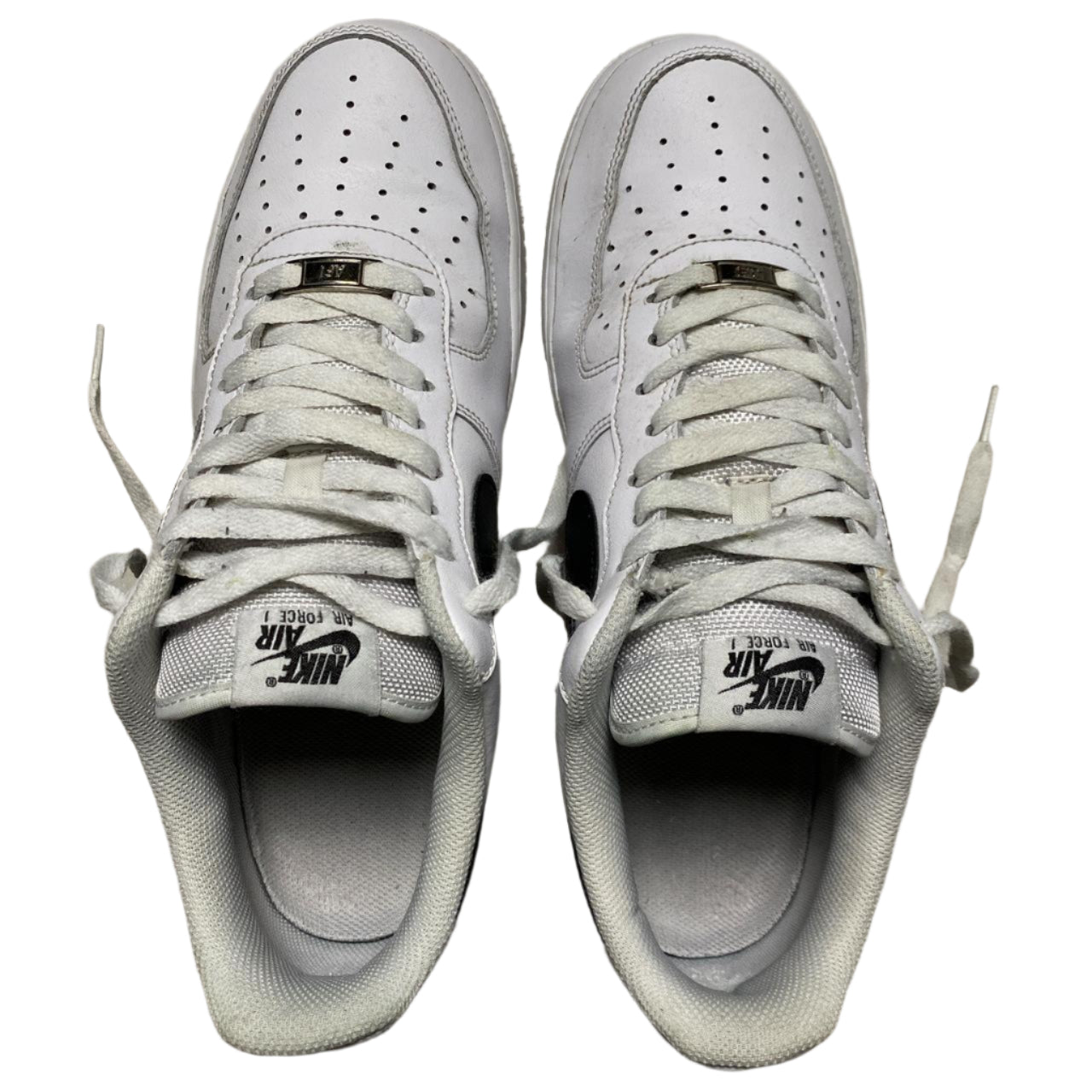 Nike Air Force 1 White and Black (UK 10)