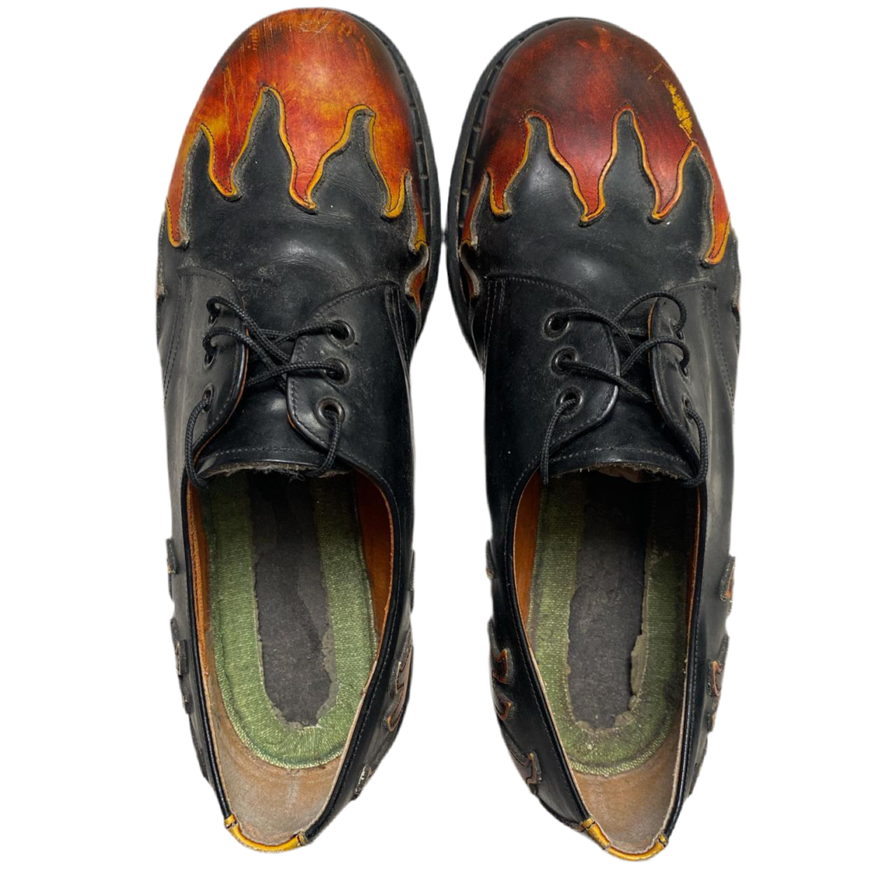 Leather Low TredAir Black and Flame Grunge Boot Shoes (UK 10)