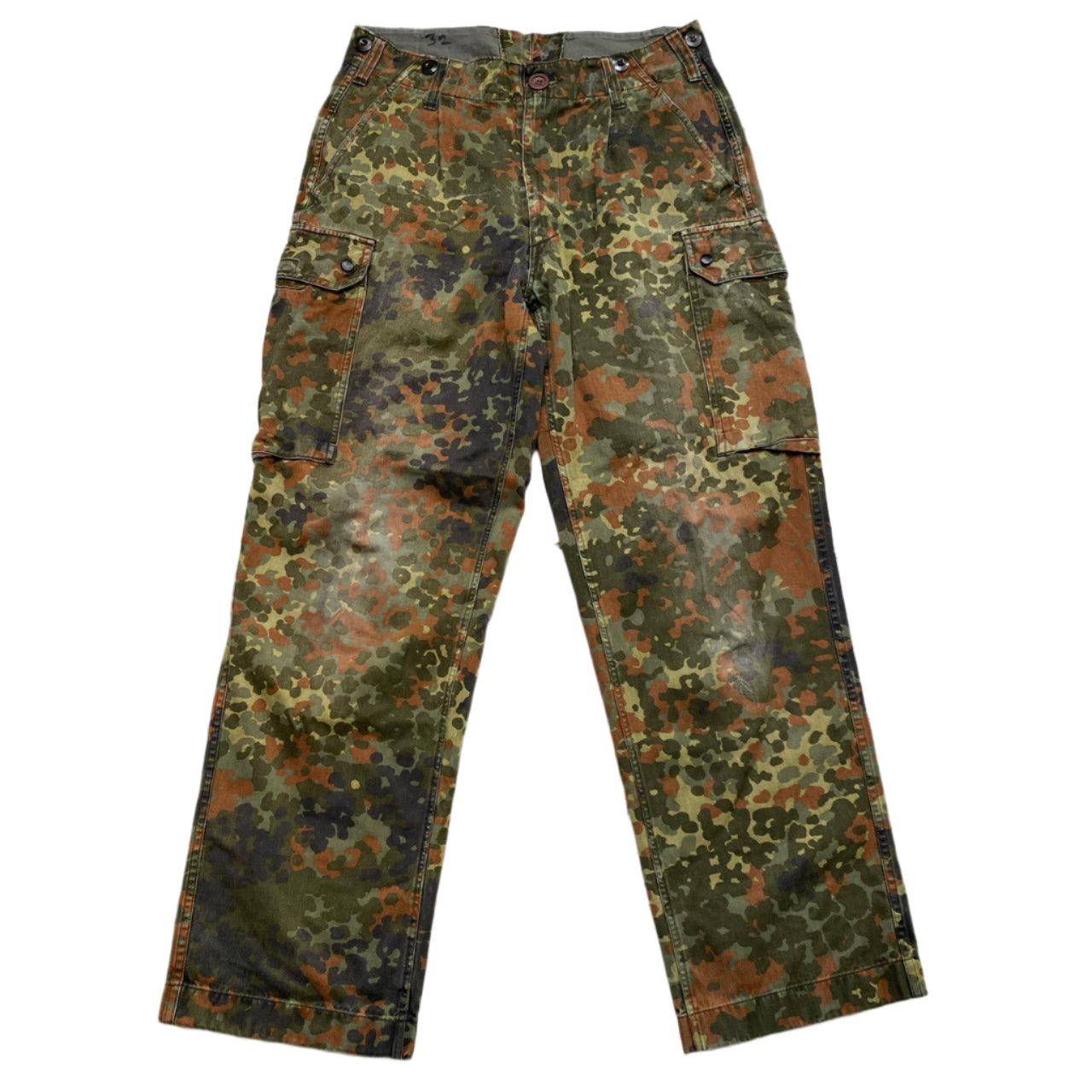 Vintage 1993 Camouflage Army Military Cargo Trousers Brown and Green (W 32)
