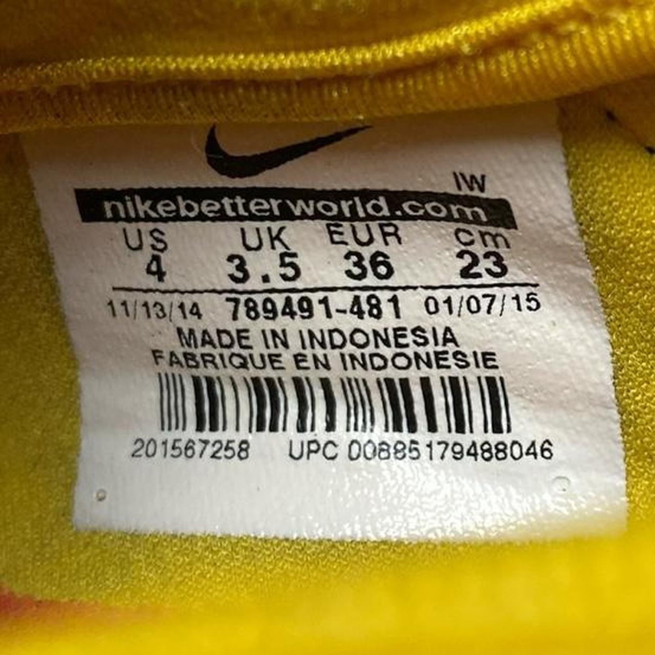 Nike Air Rift Tabi Split Toe Blue Yellow and Red (UK 3.5)