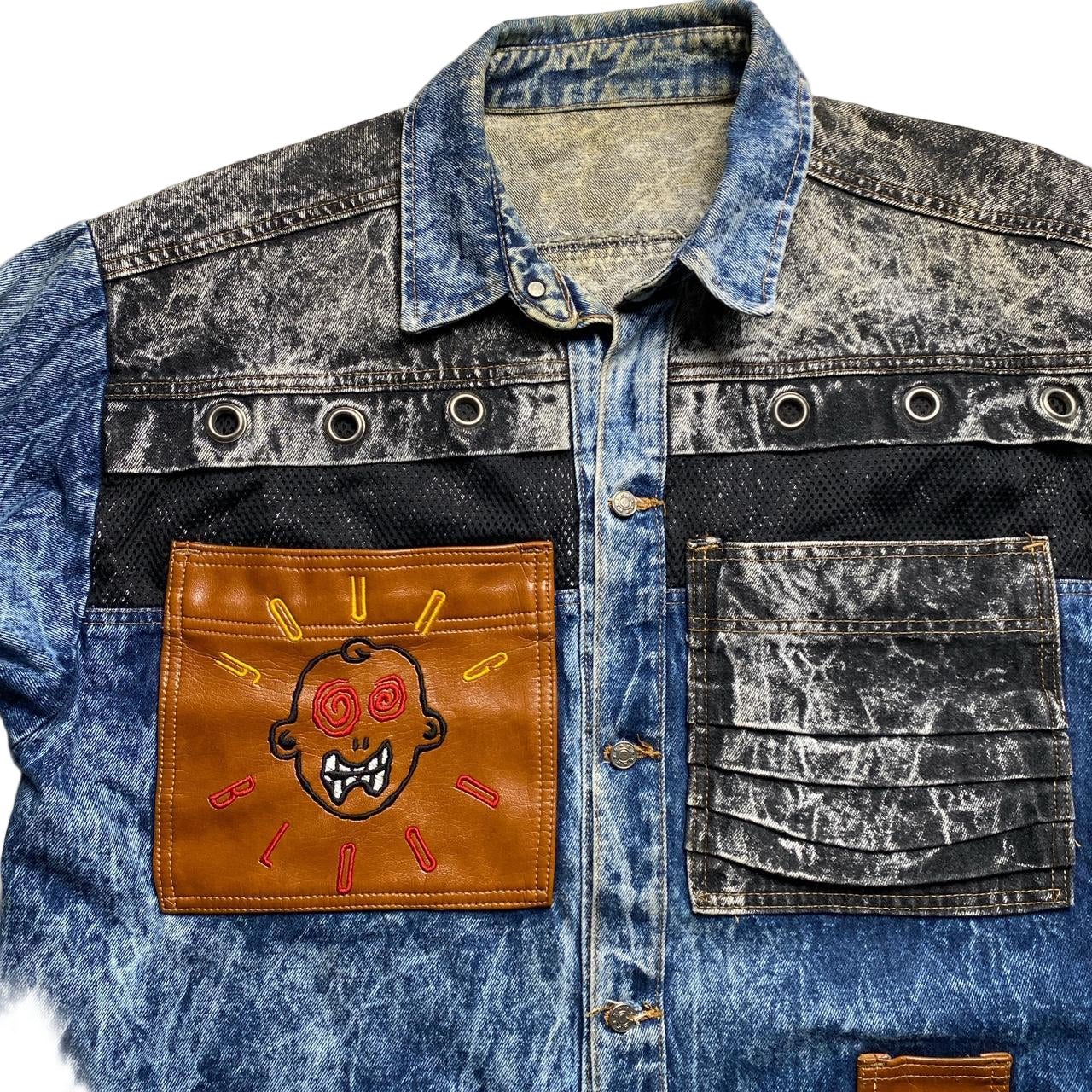 Young Blood Vintage 90’s Denim Embroidery Jacket (L)