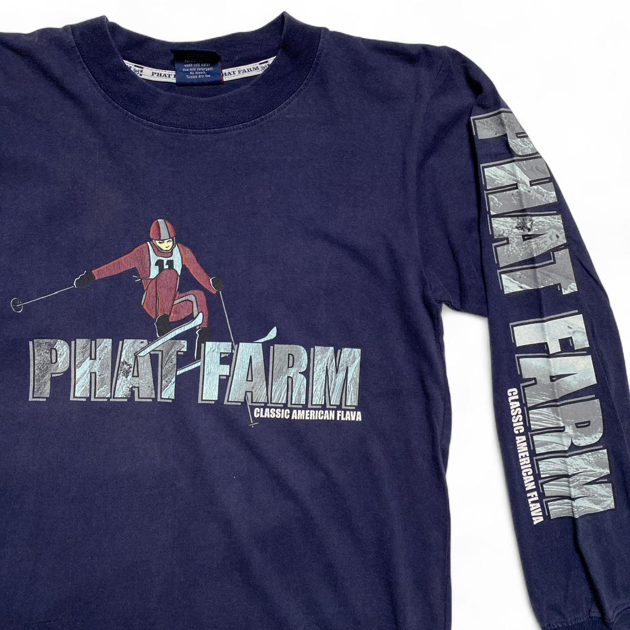 Phat Farm Ski Navy Long Sleeve T Shirt (S)