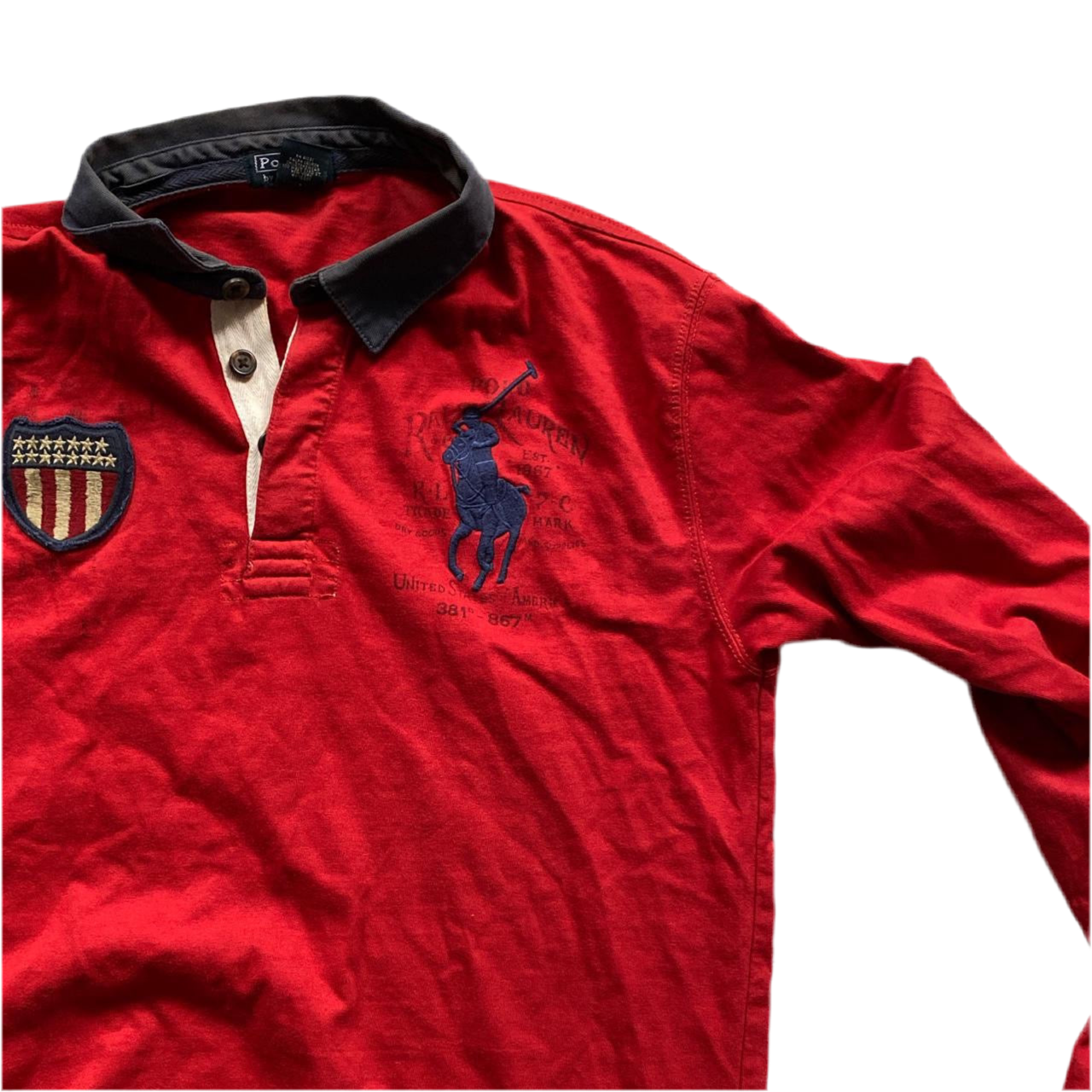 Ralph Lauren USA Red Polo Shirt (L)