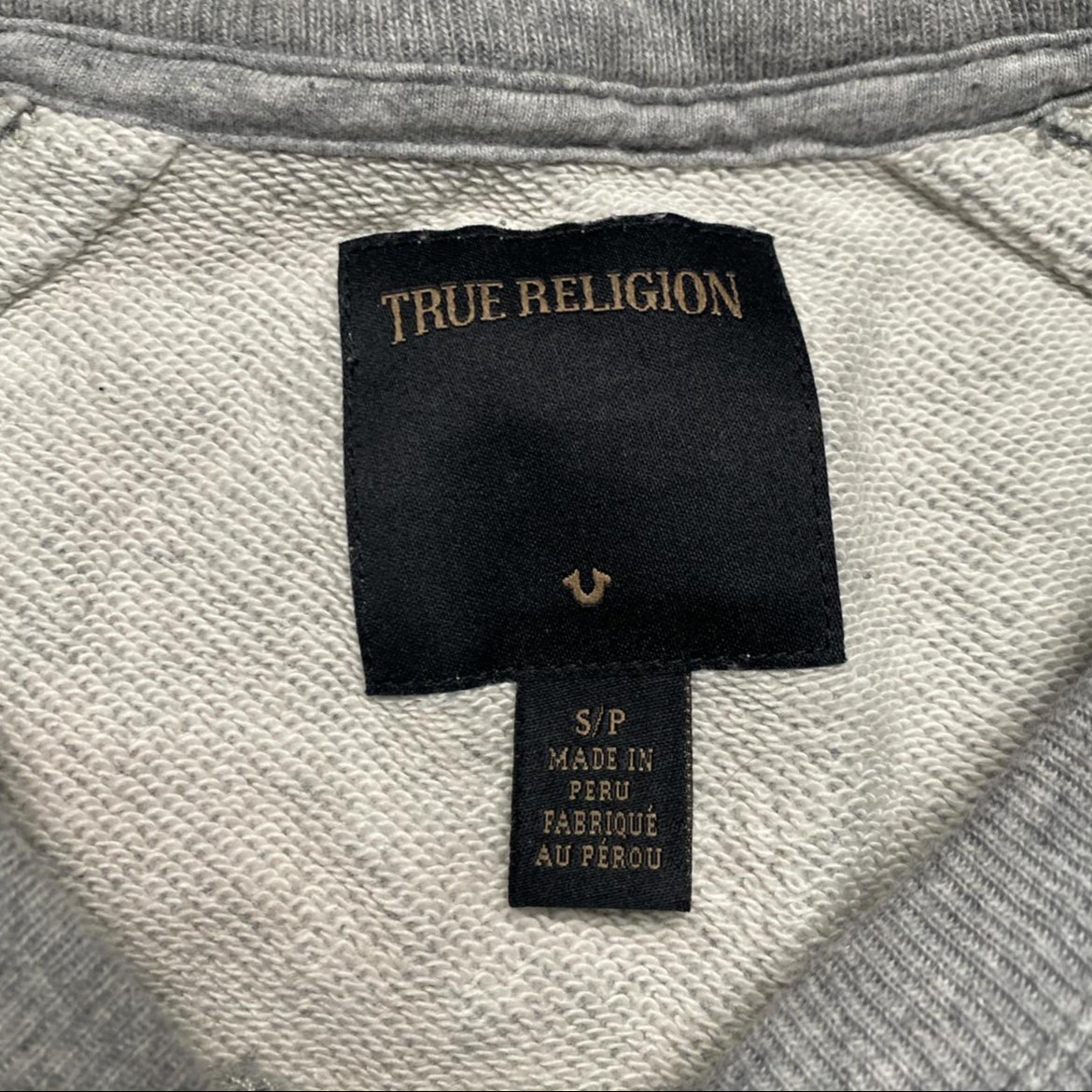 True Religion Grey and Black Jumper (S)
