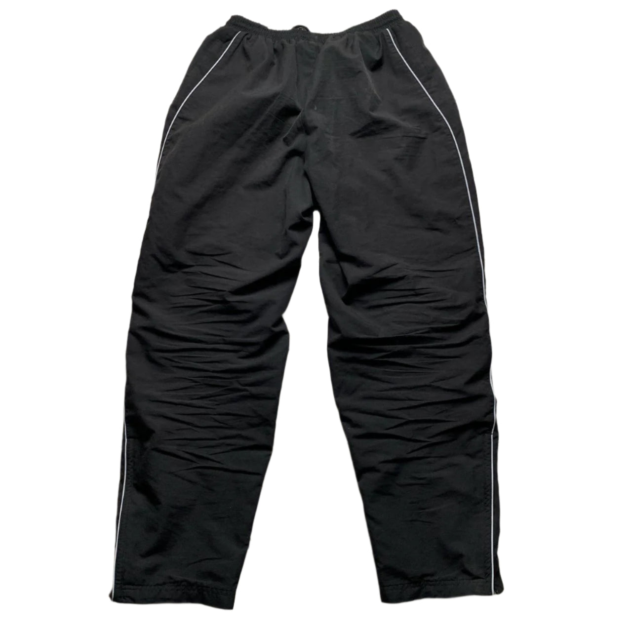 Umbro Vintage Black and Grey Shell Trackpant Baggy Bottoms (L)