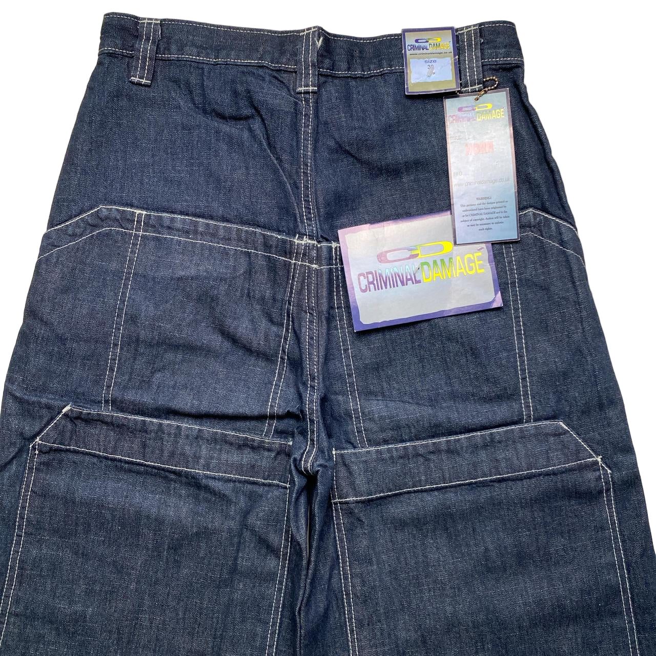 Criminal Damage Big Baggy Navy Jeans (30W)