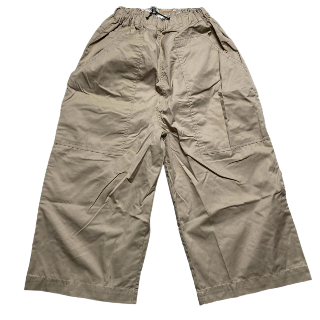 Criminal Damage Cream and Brown Cargo Carpenter Shorts (S)