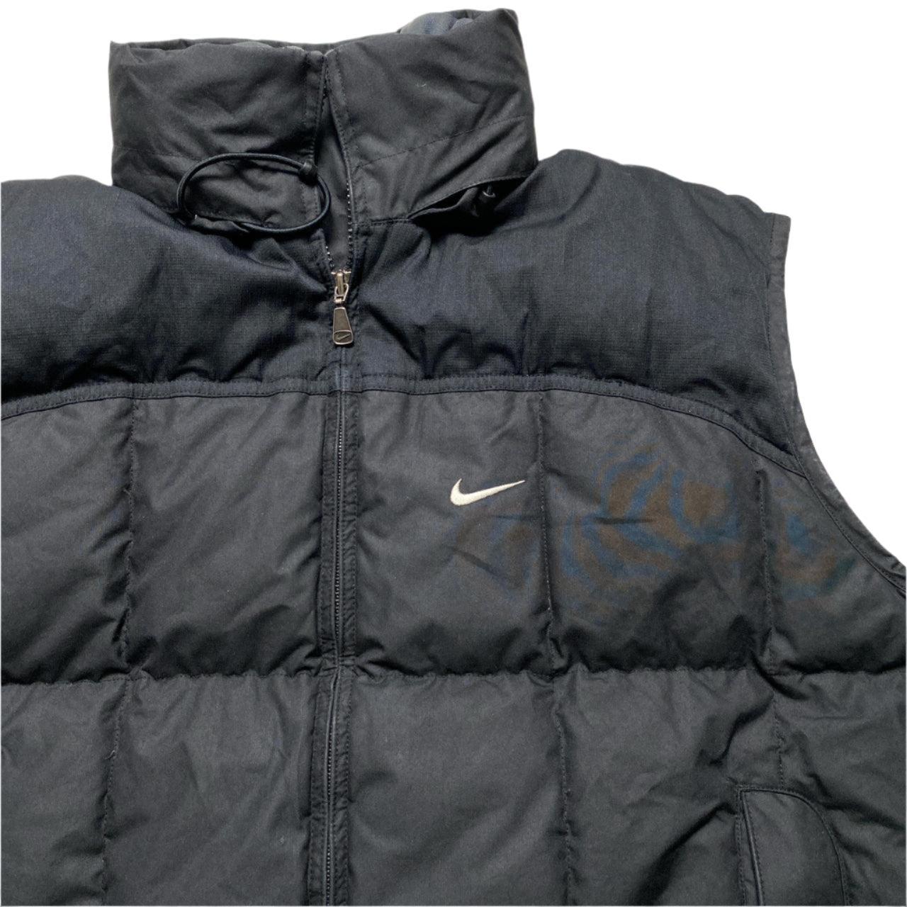 Nike Vintage y2k Black and White Puffer Gilet (L)