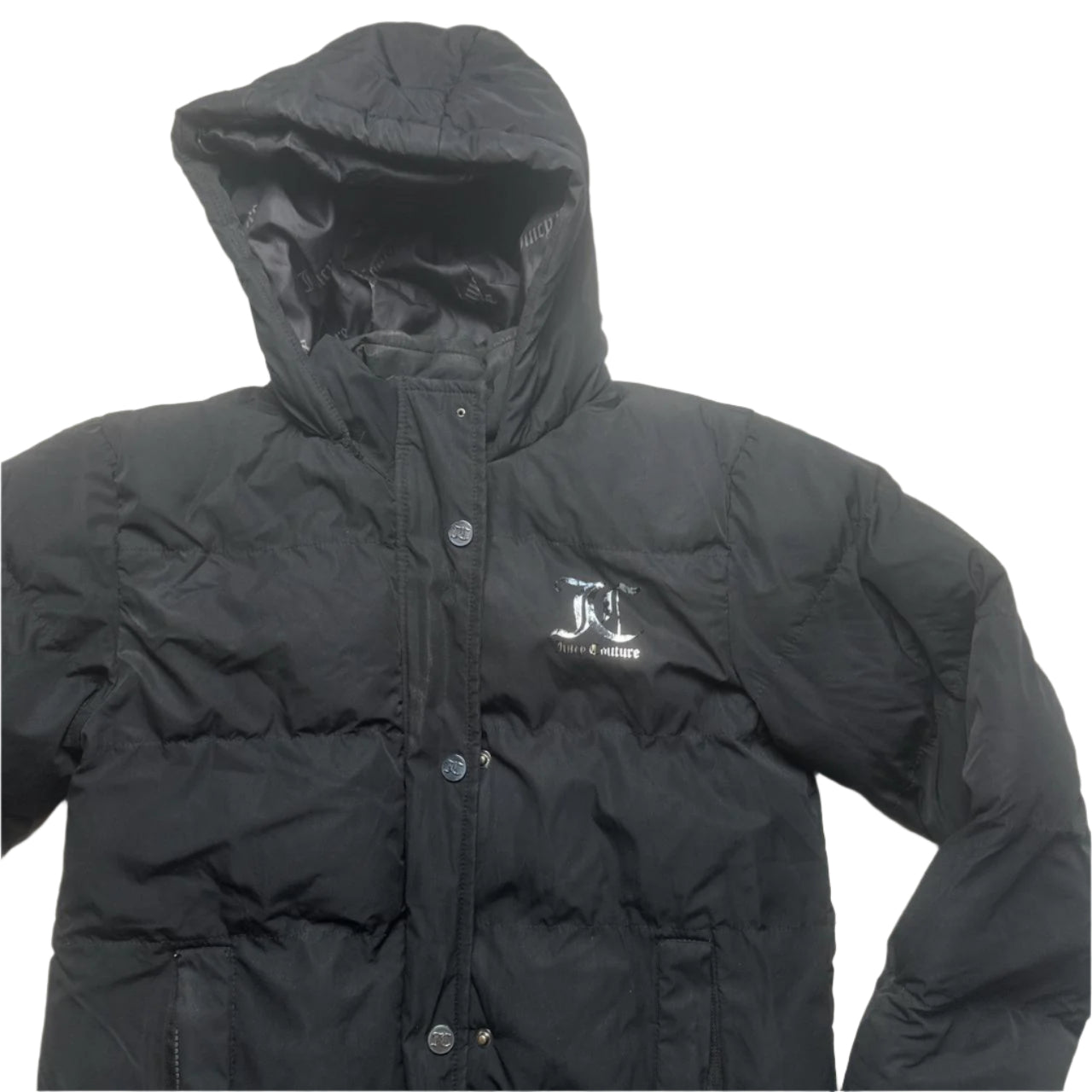 Juicy Couture Black Long Puffer Coat (S)