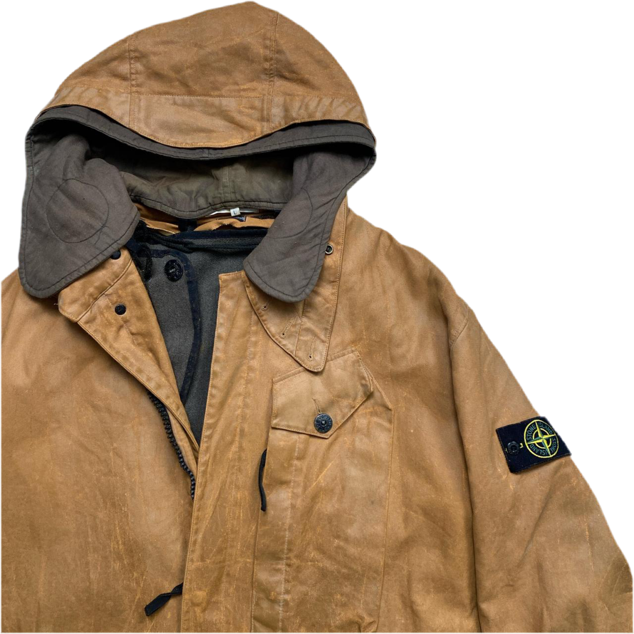 Stone Island Leather Brown Jacket (L)