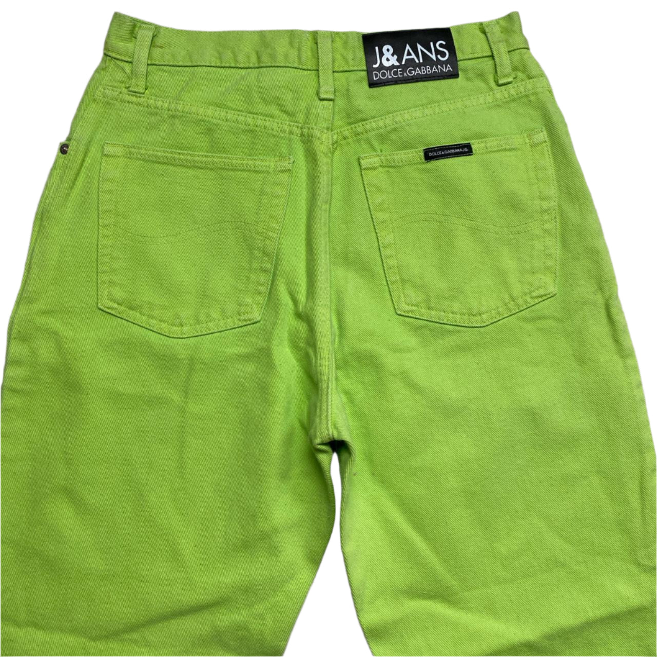 Dolce and Gabbana Lime Green Vintage Jeans (14)