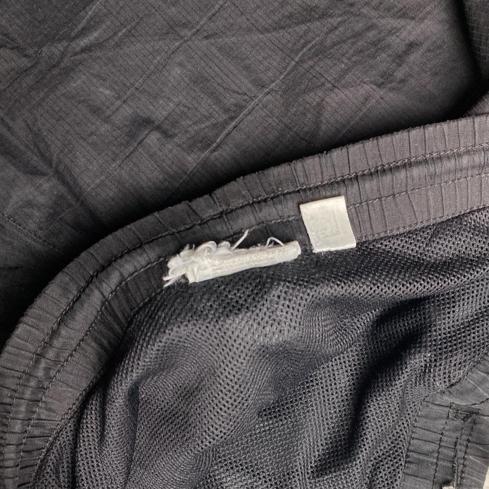 Adidas Black and White Stripe Cargo Shell Trackpant Shorts (XL)