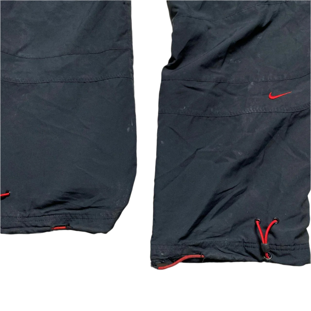 Nike Air Max LTD Black and Red Shell Cargo Trackpant Baggy Bottoms (M)