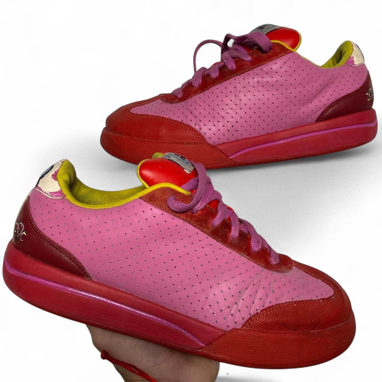Ice Cream Board Flip Reebok Vintage 2005 Pink and Red Low Trainers (UK 8)